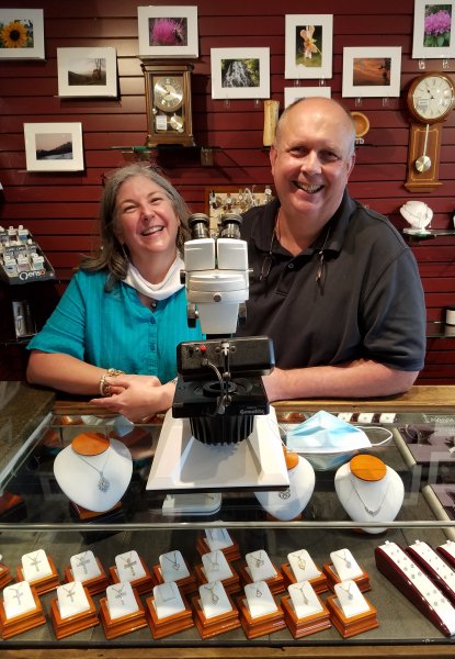 Tim and Karen Bounds, Owners of Mountain Jewelers in Newland, North Carolina